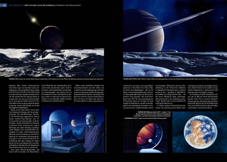 Ralf Schoofs' Astro-Illustrationen. DOCMA, Ausgabe 42, Seite 92-93