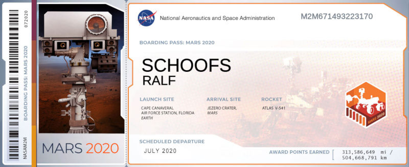 BoardingPass Mars2020