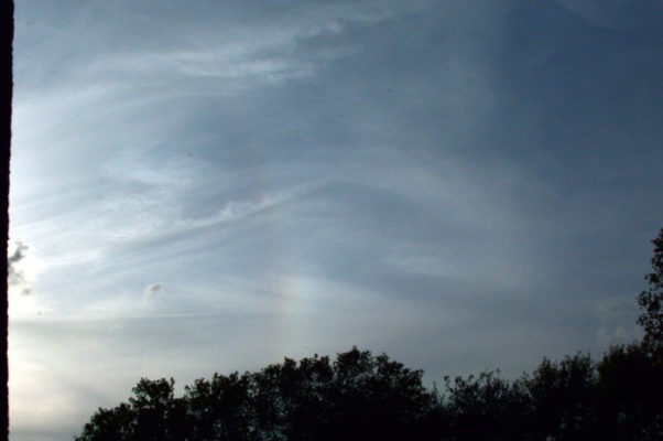 Halo über Reinhausen, rechte Nebensonne um 16 Uhr 37