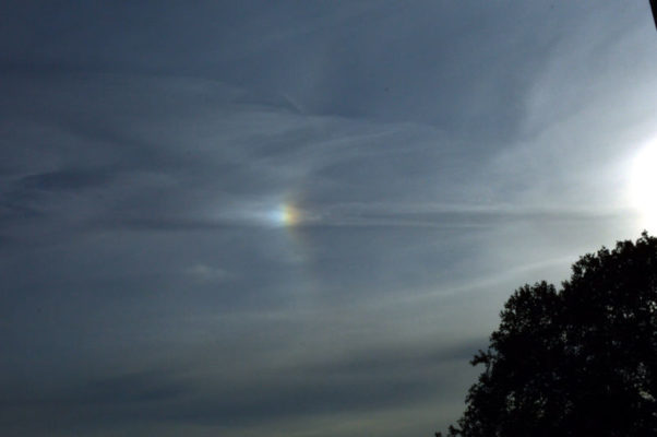 Halo über Reinhausen, linke Nebensonne um 16 Uhr 37