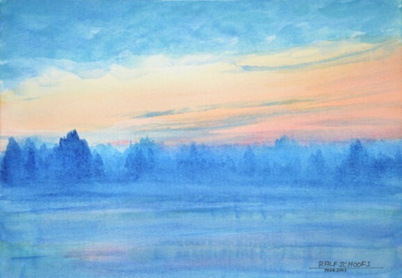 Landschaft in Aquarell