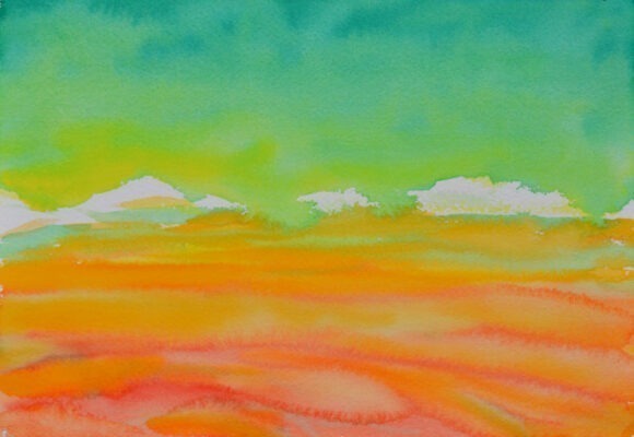 Landschaft in Aquarell